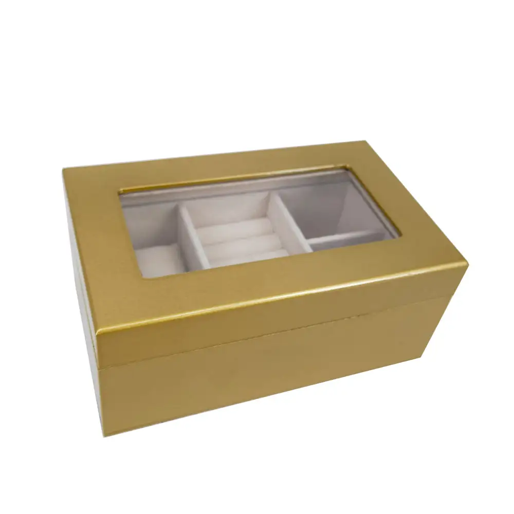 Drawer Glass Top Jewelry Box