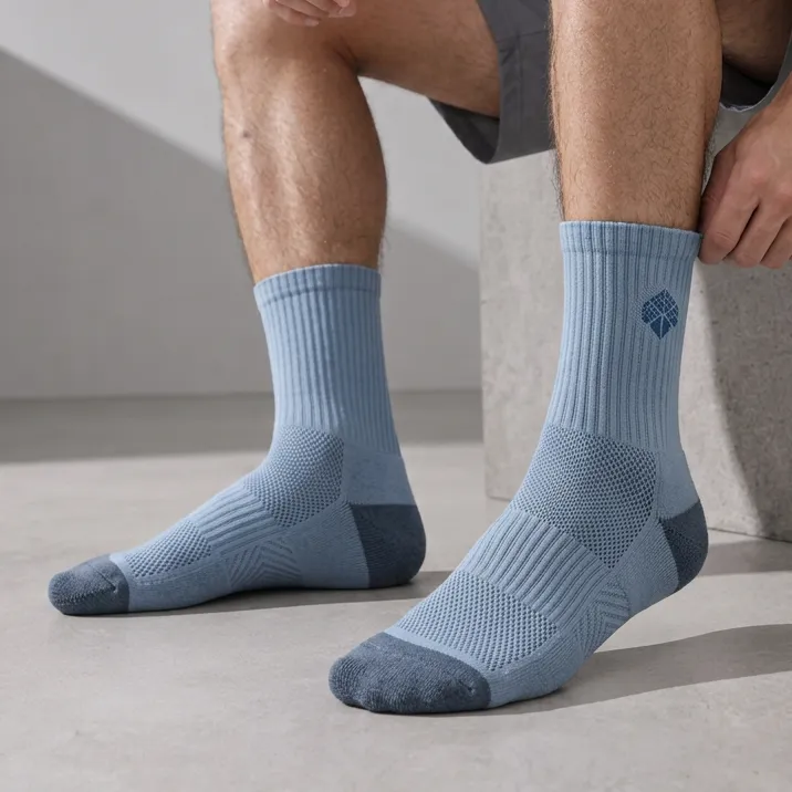 Men's Geometric Emblem Sport Socks