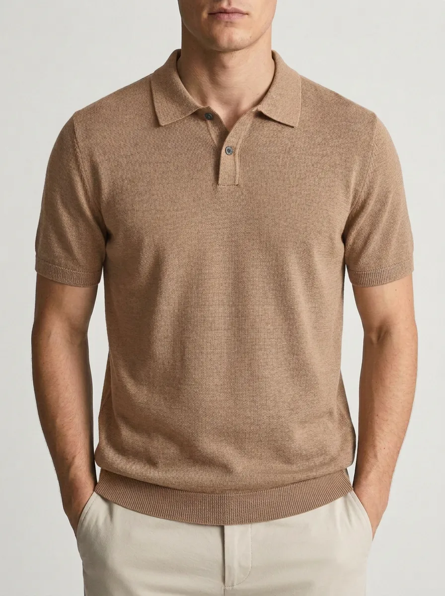 Men's Relaxed Essential Knit Polo Shirt