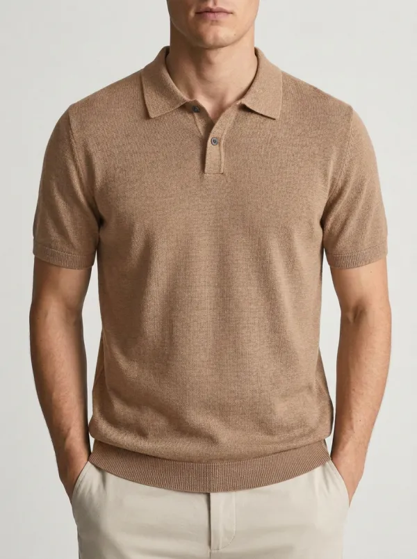 Men's Relaxed Essential Knit Polo Shirt