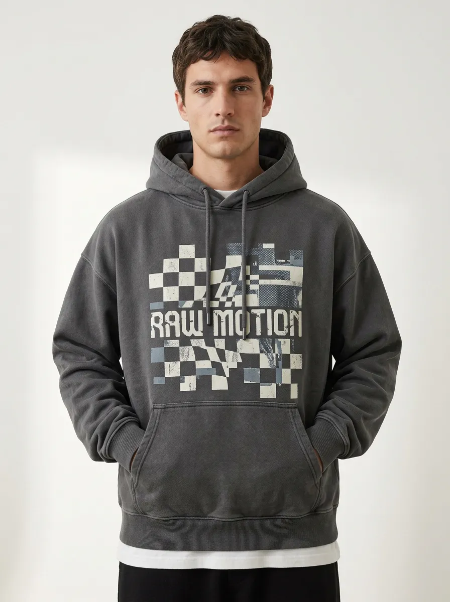 Outdoor Checkerboard Men's Graphic Hoodie