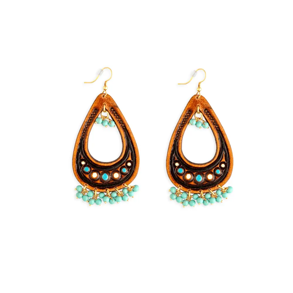 Graceful Ornate Textured Statement Earrings