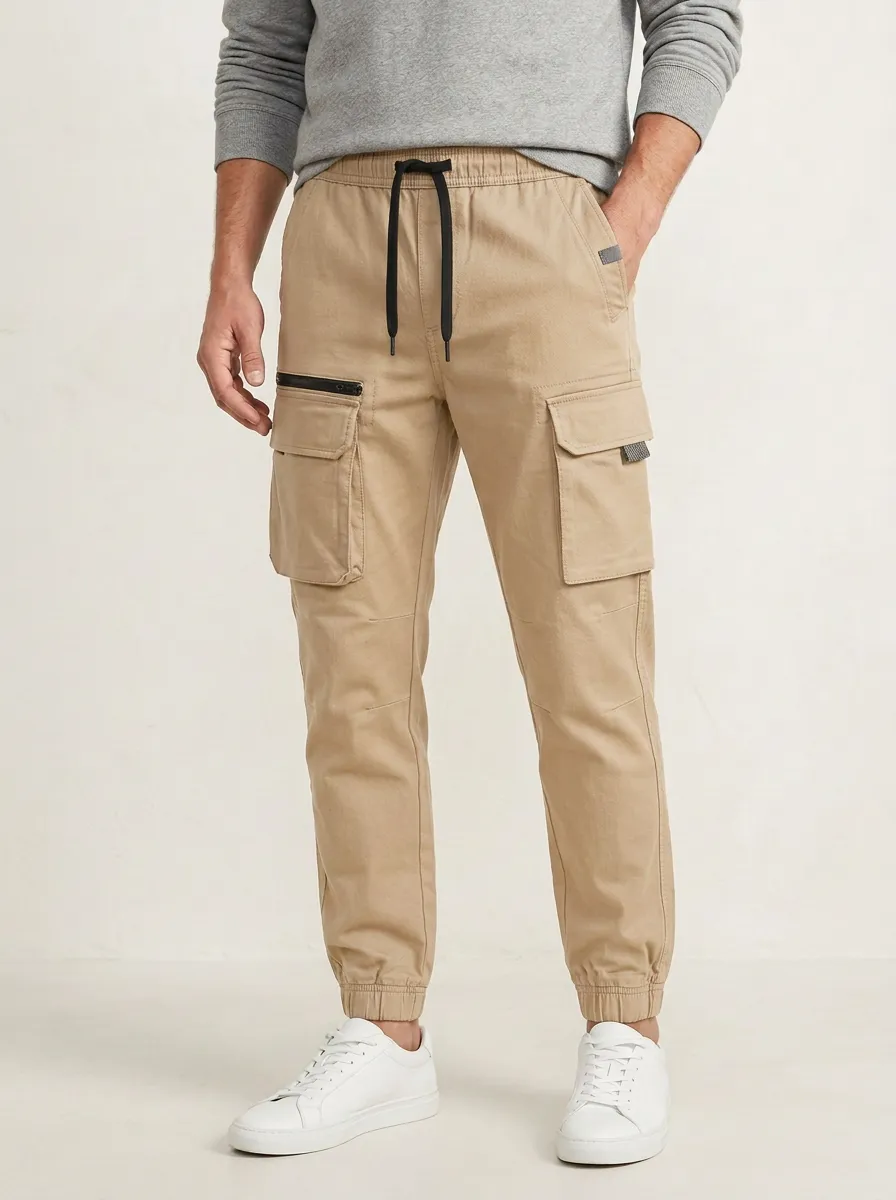 Streetwear Graphic Print Fit Men's Cargo Jogger Pants