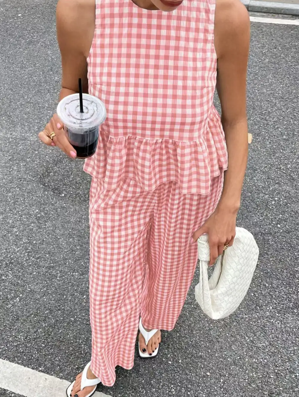 Sleeveless Top Pants Two Piece Set