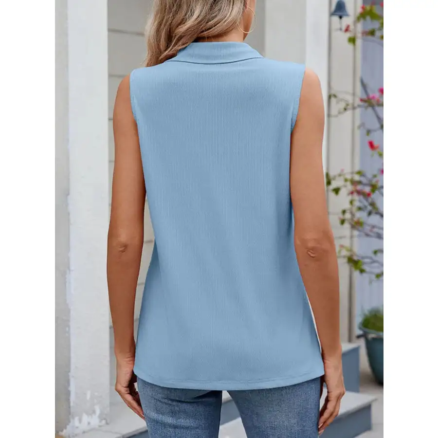 Quarter Zip Collared Tank
