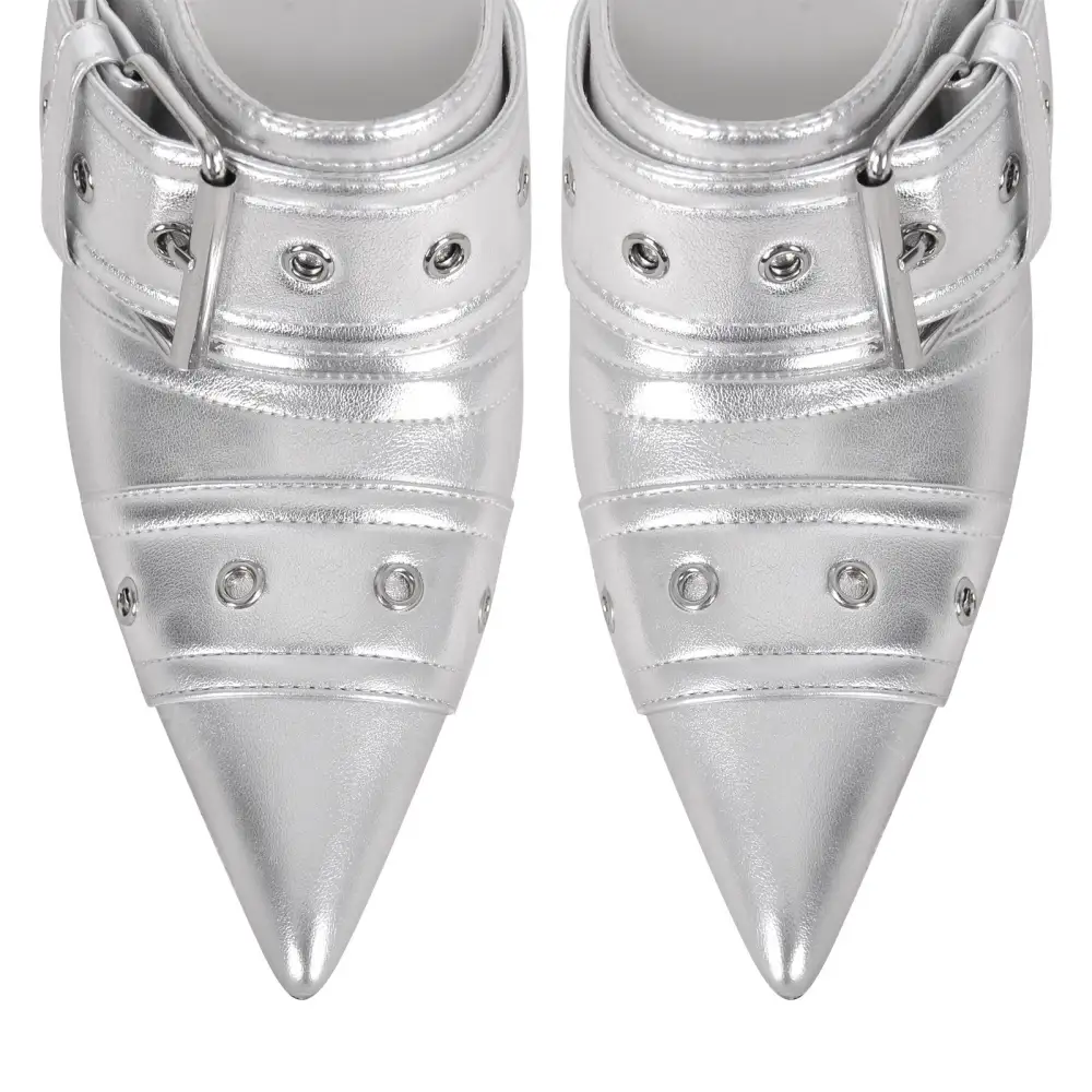 Sleek Pointed Toe Stiletto Buckle Strap Pumps
