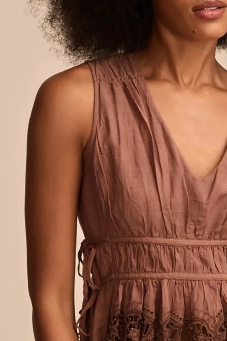 Lace Ruched Tank Top