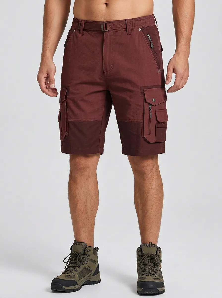 Men's Outdoor Hiking Multi-Pocket Cargo Shorts