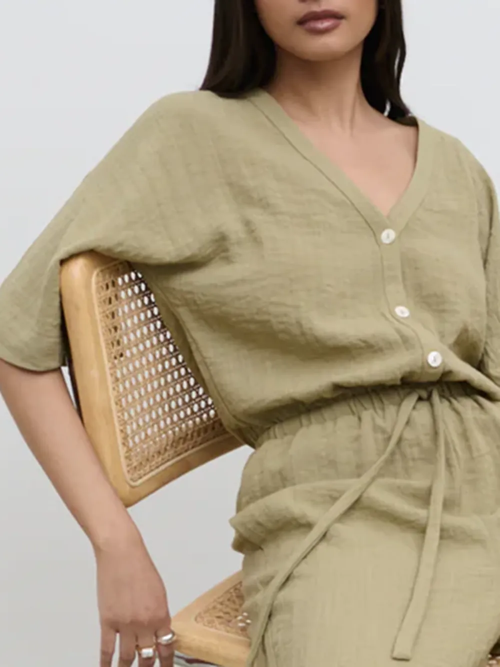 Daily V-Neck Jumpsuit