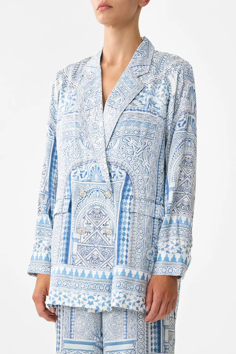 Relaxed Double Breasted Soft Jacket