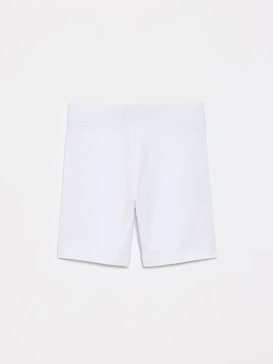 Girls White Jersey School Shorts 2 Pack