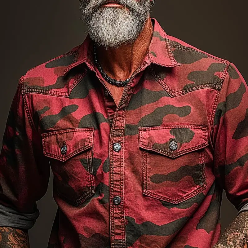Textured Camo Shirt
