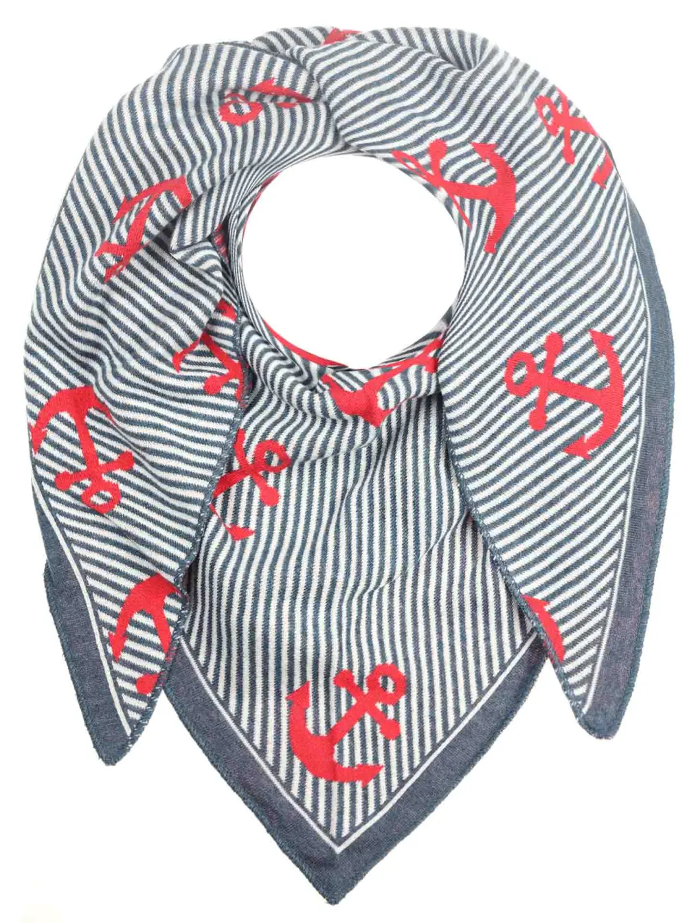 Soft Cotton Wool Heart Pattern Fashion Scarf