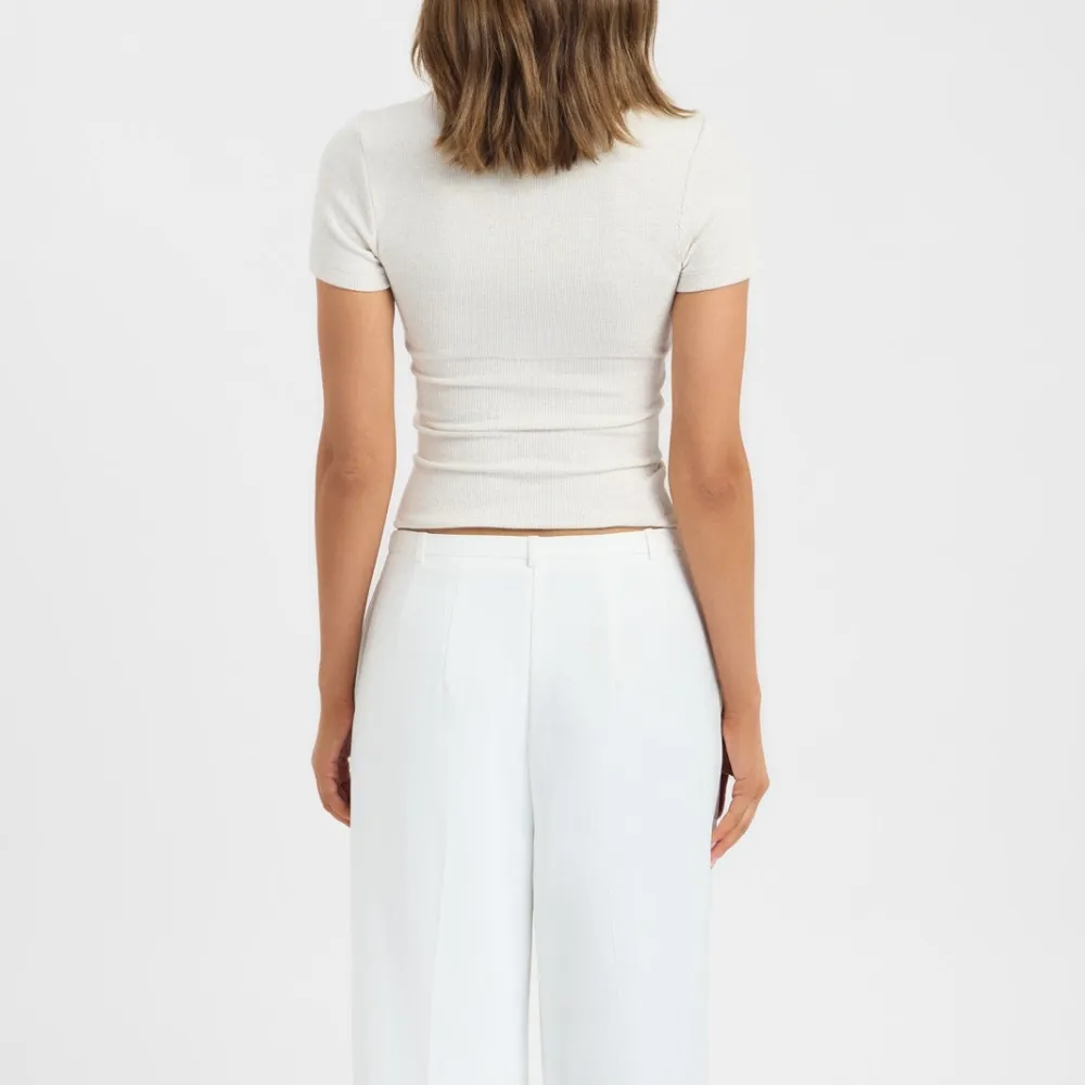 Short Sleeve Cropped Women's Polo Top