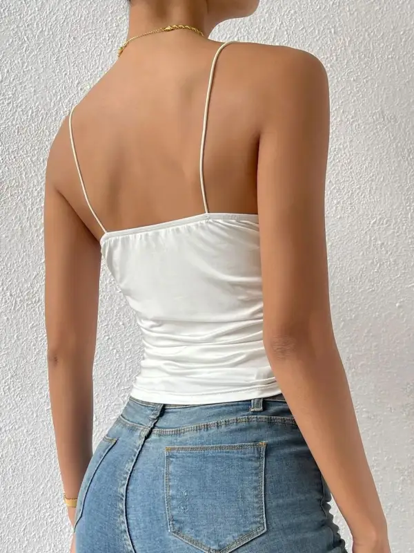 Cowl Neck Cami Top Polyester Blend