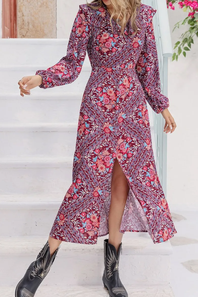 Soft Midi Printed Dress