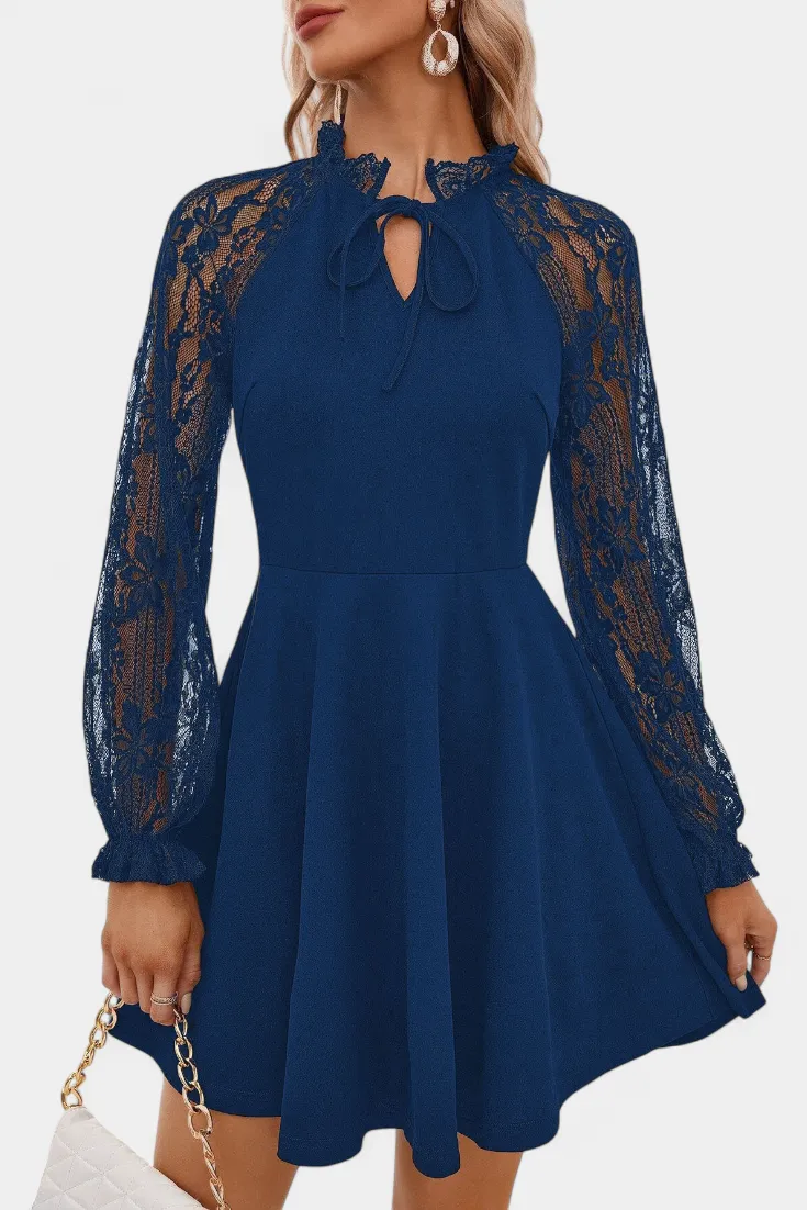 Floral-Lace Mini Dress