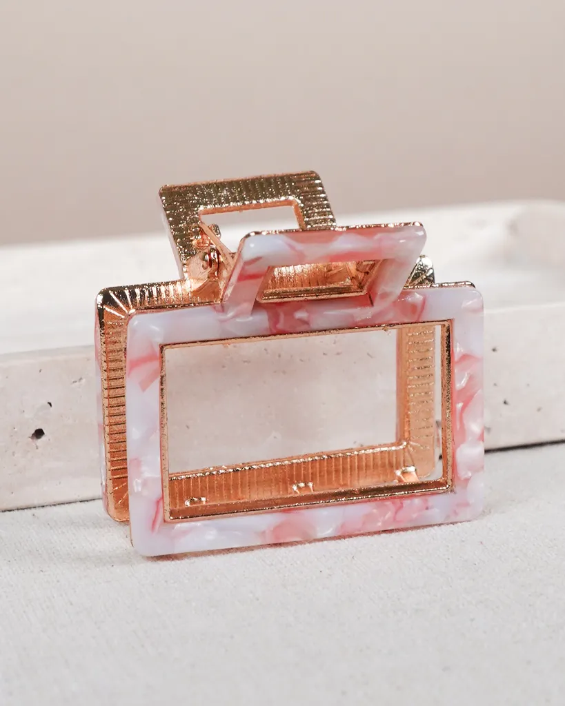 Modern Marble Pattern Square Hair Clip