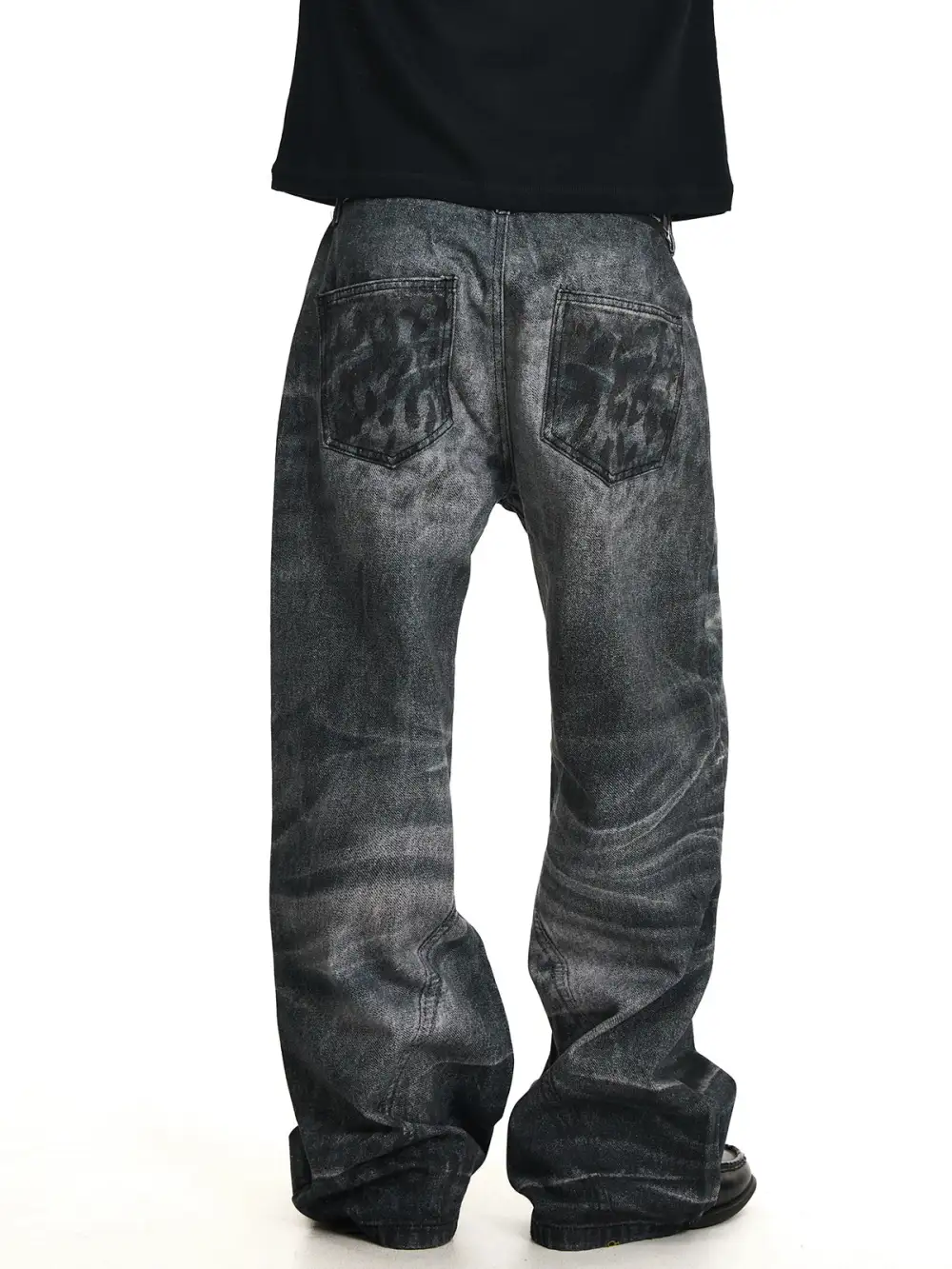 Washed Denim Pants