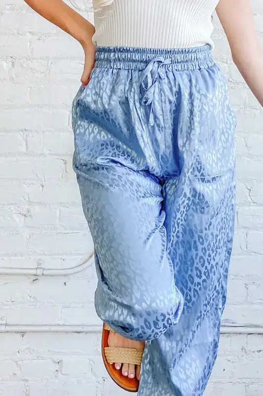 Light Blue Lace Jogger Pants