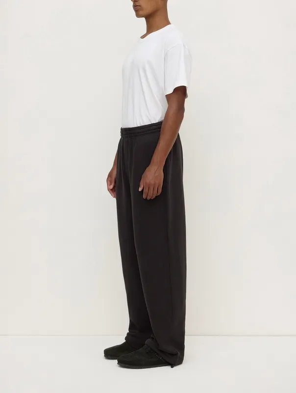 Washed Black Fleece Track Pants