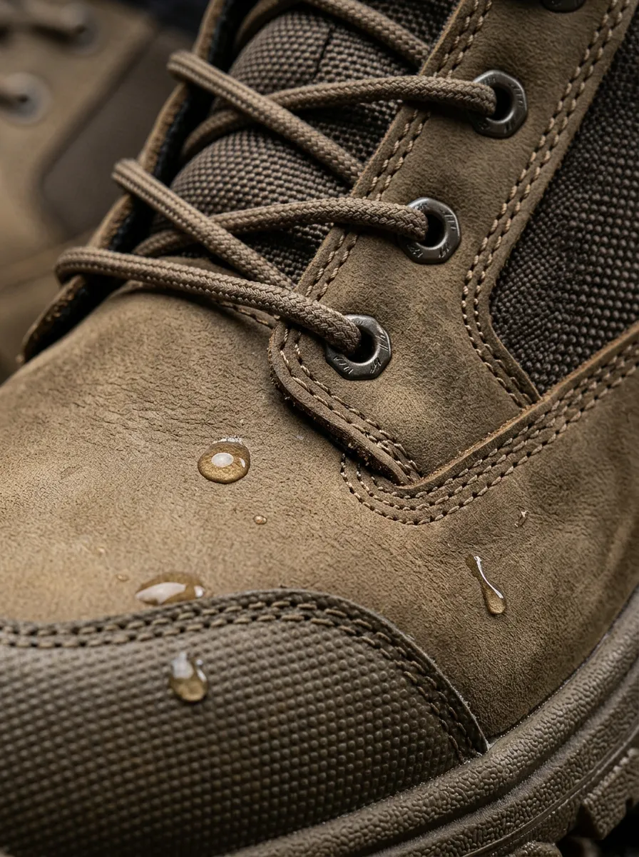Men's Waterproof Tactical Brown Printed Work Boots
