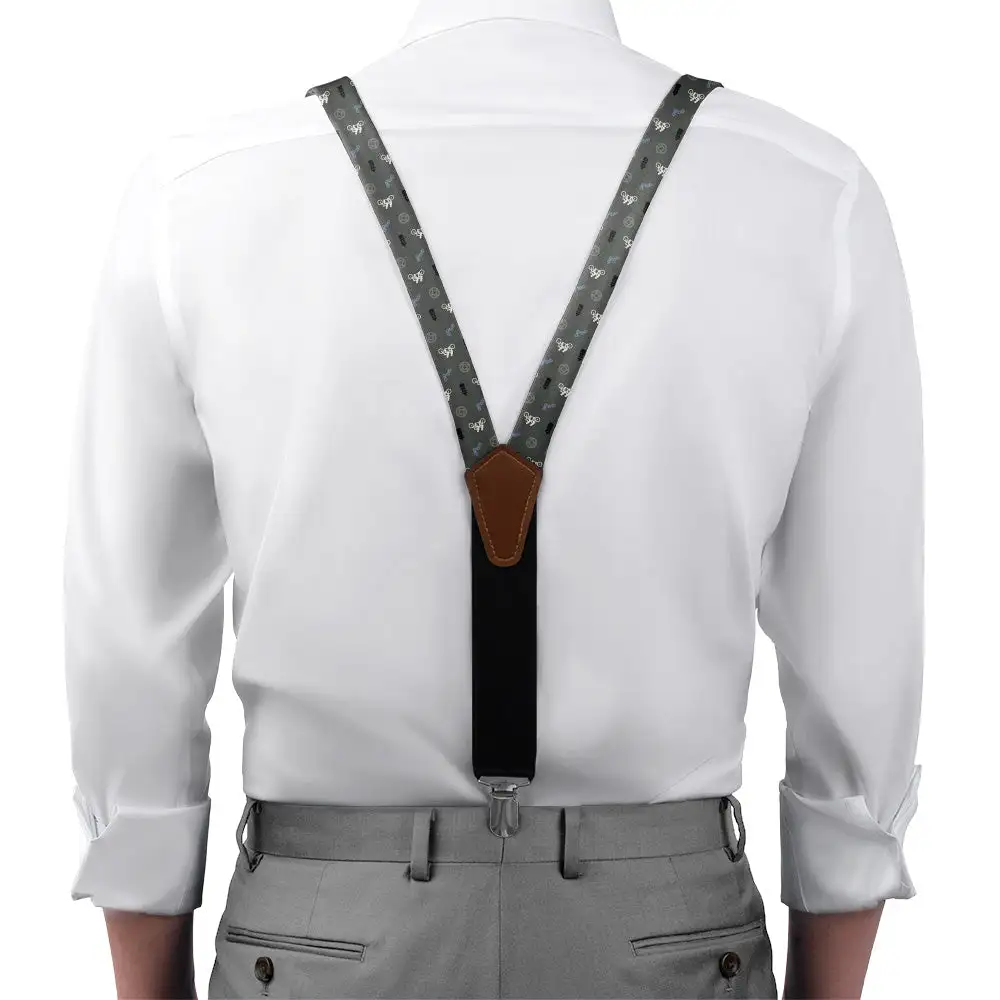 Biking With Friends Theme Suspenders