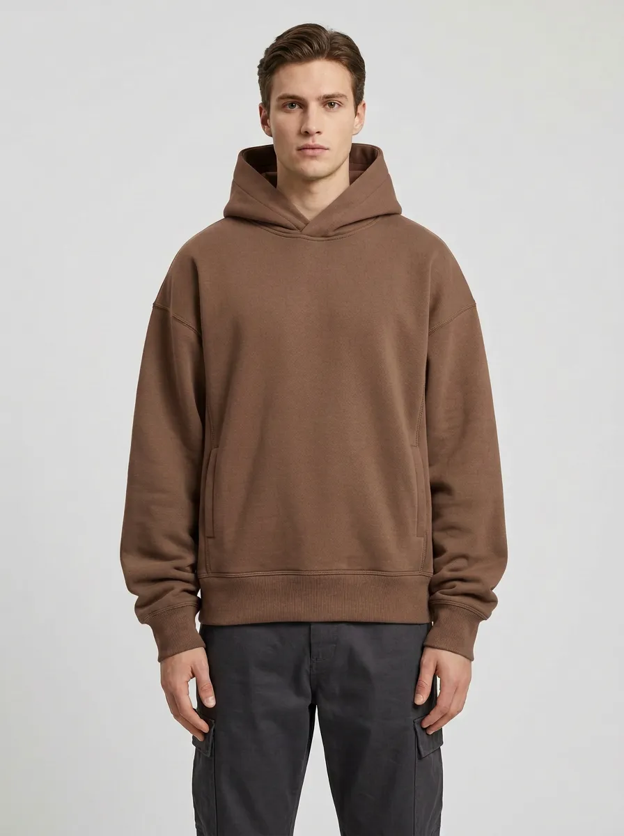 Modern Leisure Plain Unisex Pullover Hoodie