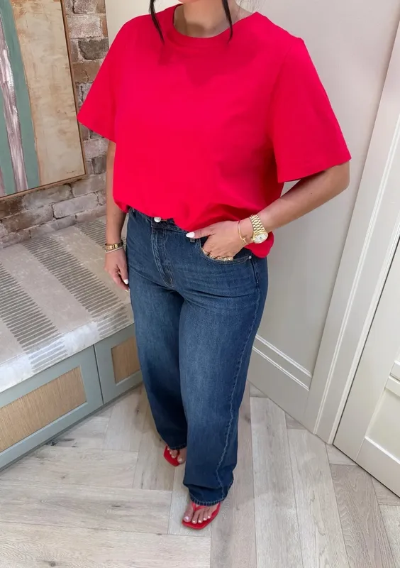 Red Boyfriend Tee