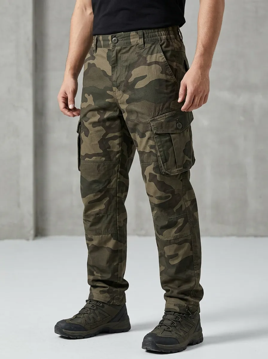 Men's Outdoor Tactical Camouflage Printed Cargo Pants
