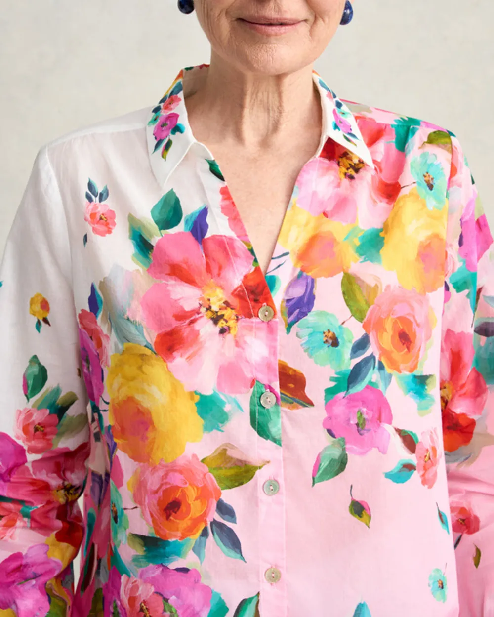 Border Cotton Shirt