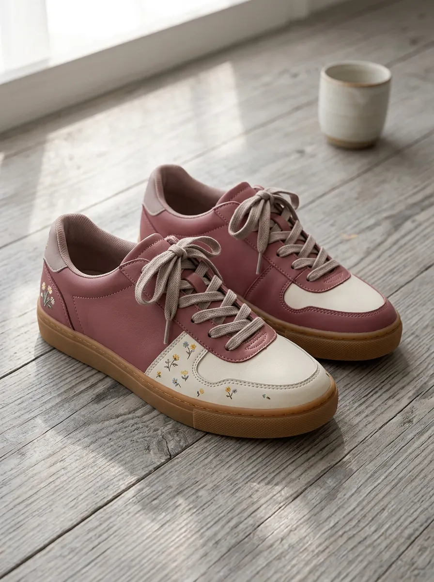 Women's Street Floral Garden Aesthetic Small Flower Skate Shoes