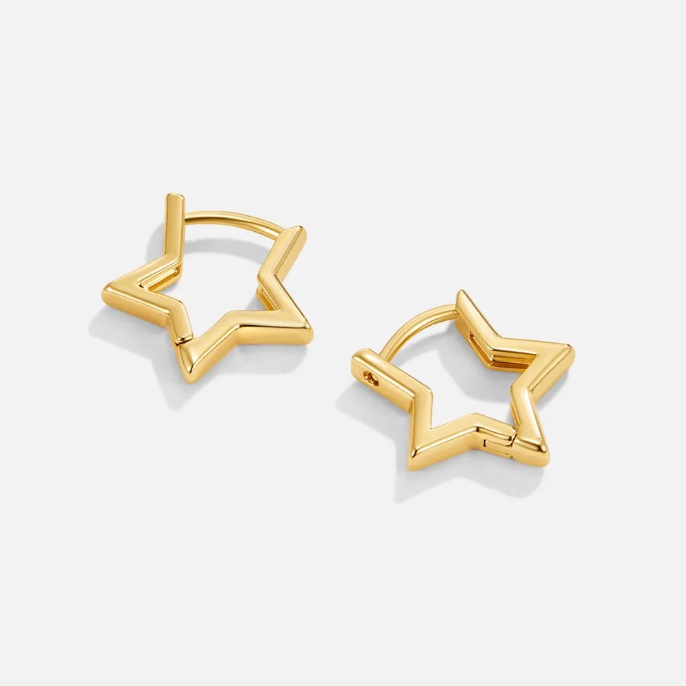 Star Hoop Earrings