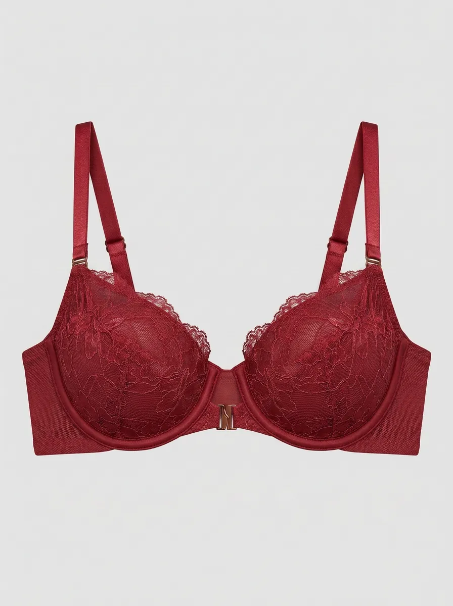 Women's Front-Closure Underwire Seamless Scalloped-Edge Bra