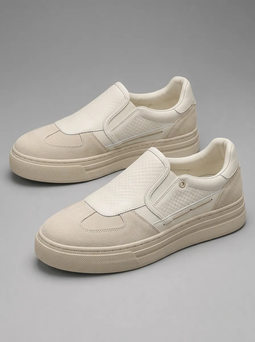 Men's Minimalist Suede Textured Slip-on Skate Shoes