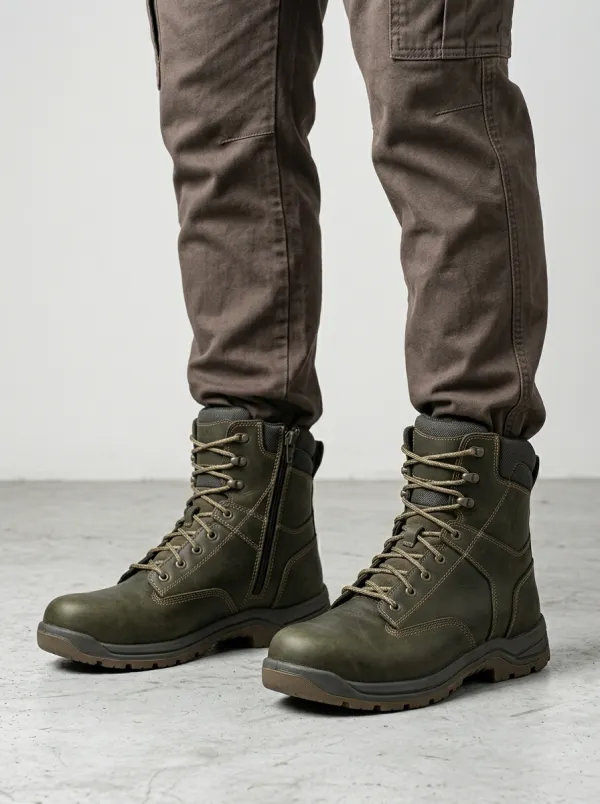 Men's Raised Texture Tactical Work Boots