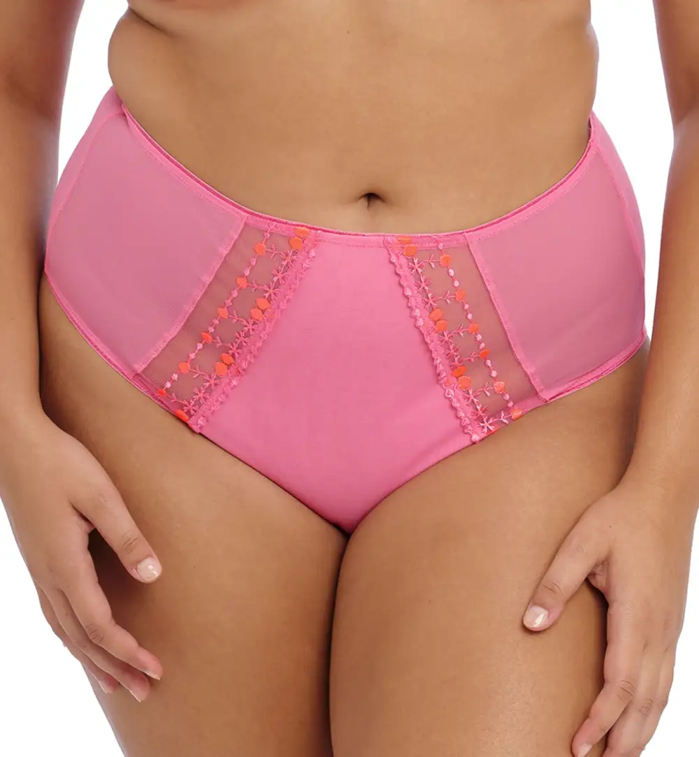 Modern High-Waist Cotton Embroidered Full-Coverage Brief Panty