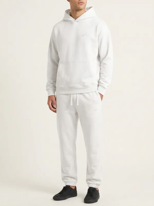 Men's Mountain Line-Art Pullover Hoodie Jogger Set
