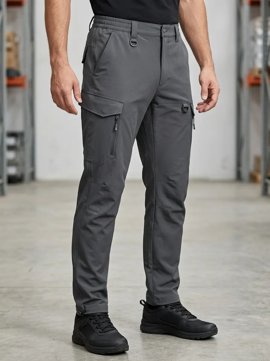 Men's Tactical Elastic-Waist Cargo Pants