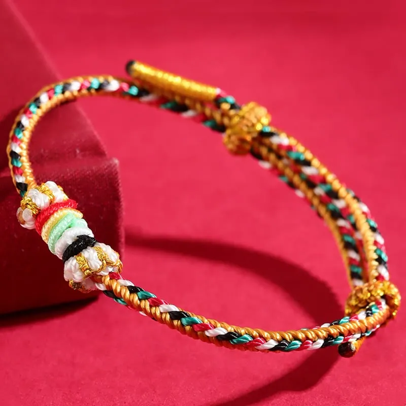 Elements String Completeness Knot Reef Knot Braid Bracelet