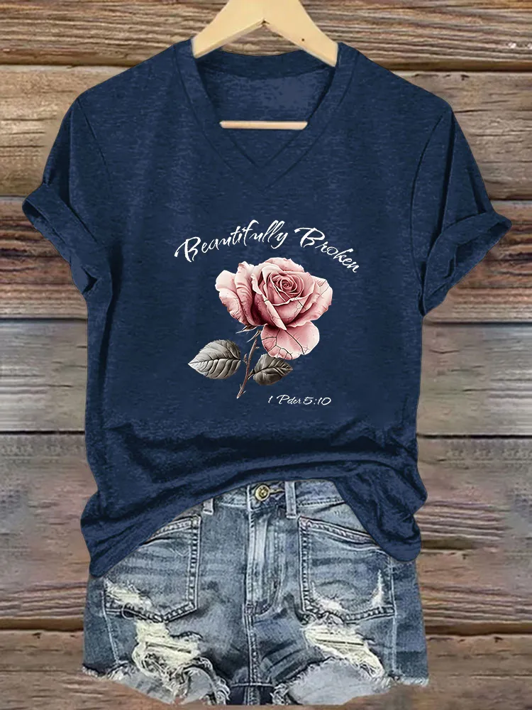 Women's Exquisite And Proud Rose Short-Sleeved T-Shirt