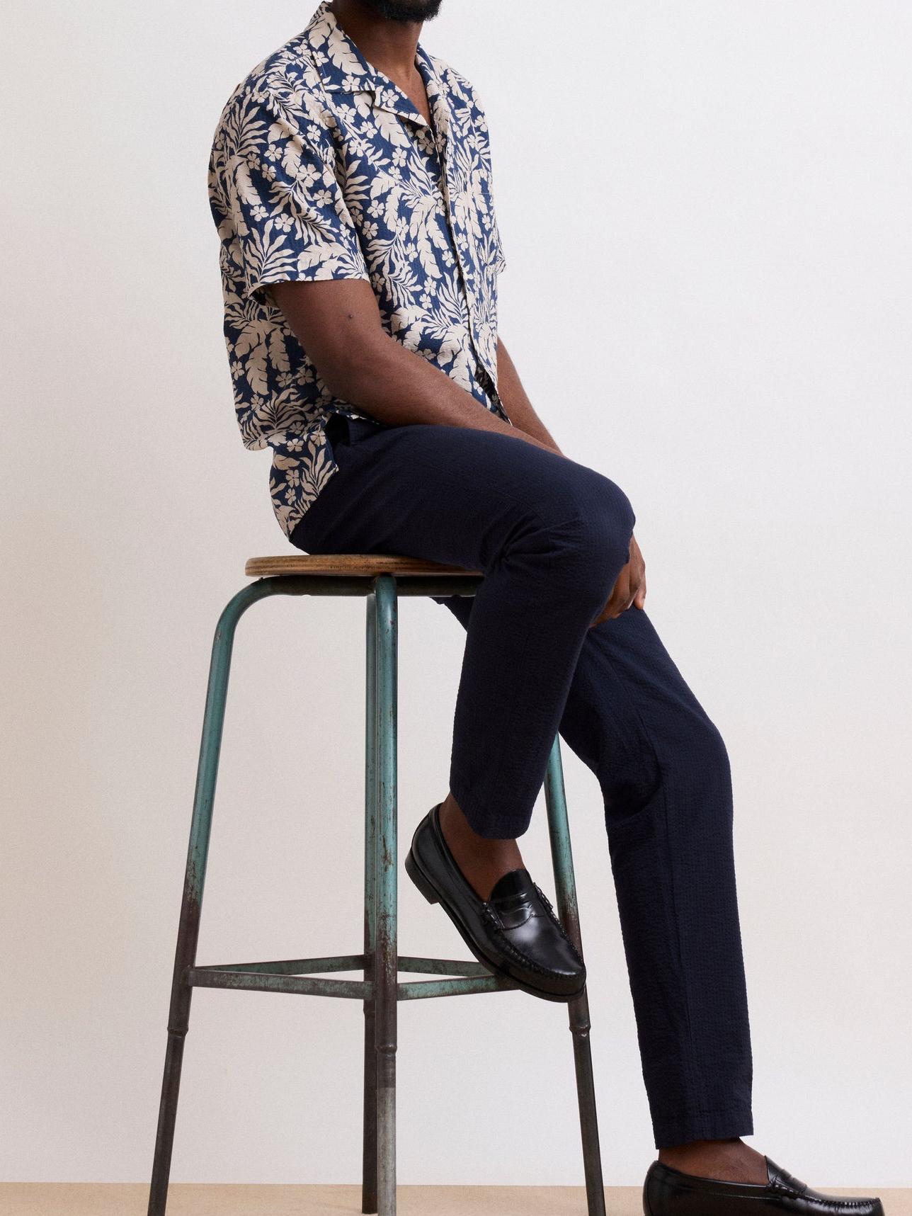 Casual Soft And Comfortable Blue Print Shirt