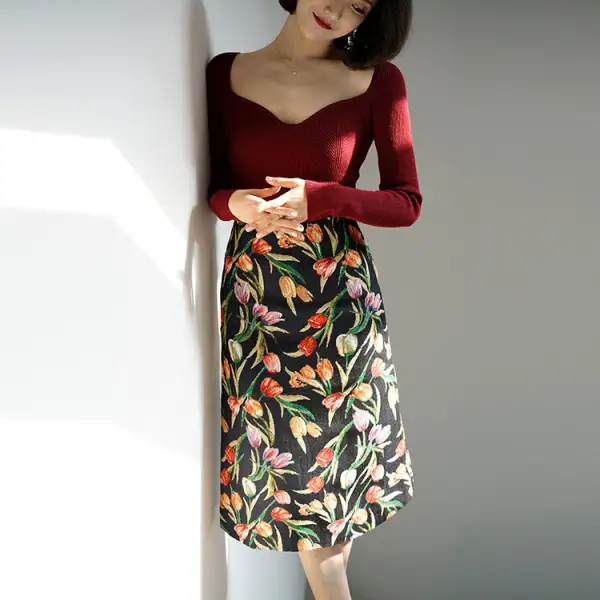 Roomy Easy Everyday Casual Polyester Skirt