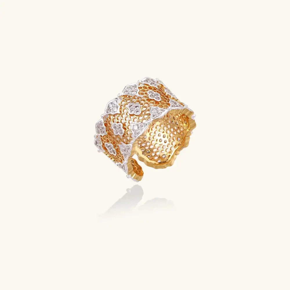 Honeycomb Crystal Ring
