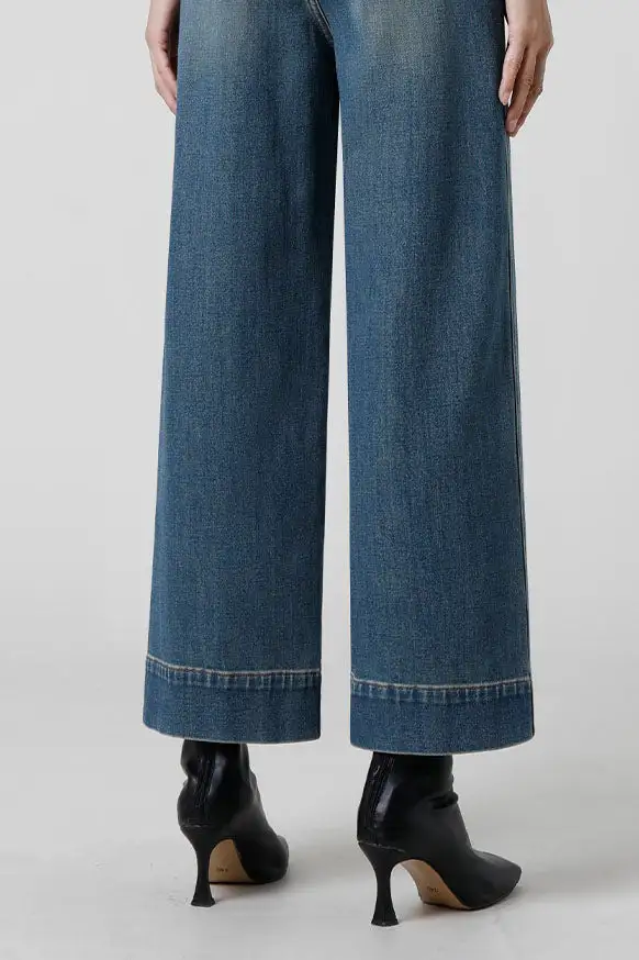 Wide-Leg Classic-Fit Denim Jeans