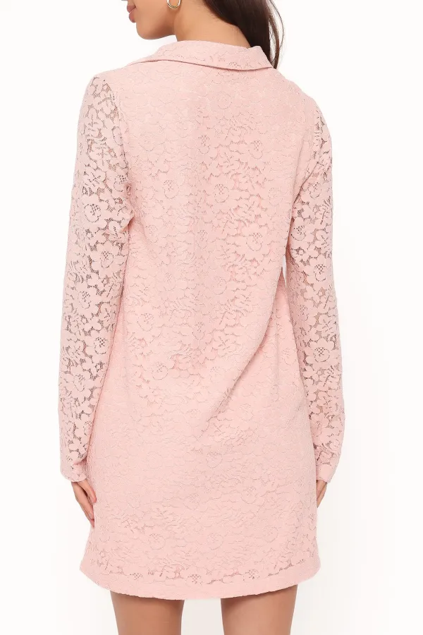 Long Sleeve Lace Mini Dress
