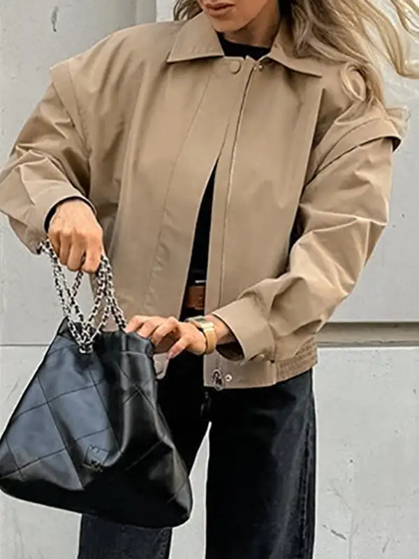 Zip Front Button Front Jacket Weekend
