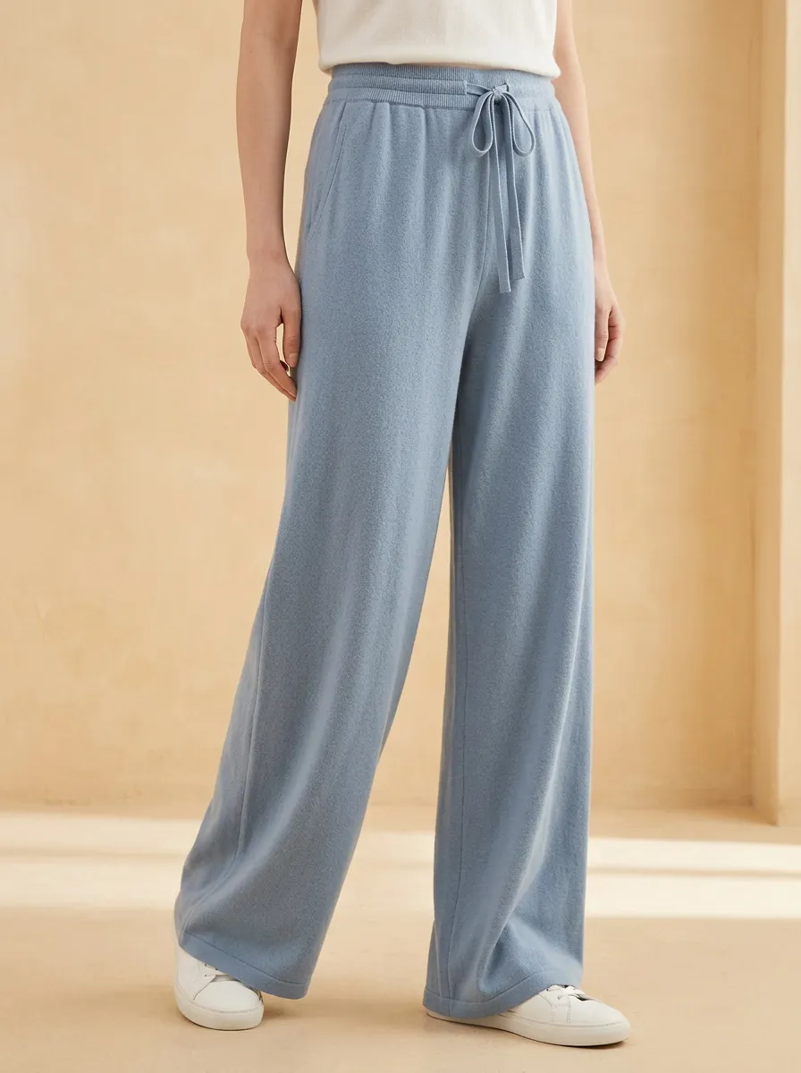 Modern Wide-Leg Drawstring Casual Wide Leg Pants
