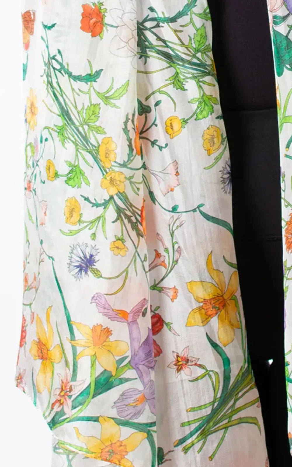 Lightweight And Soft Plant Print Women's Scarf