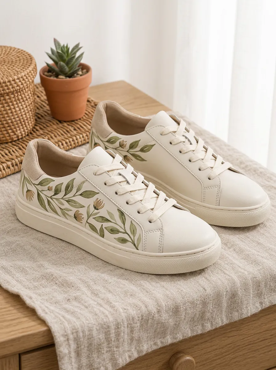 Women's Street Botanical Floral Art Skate Shoes